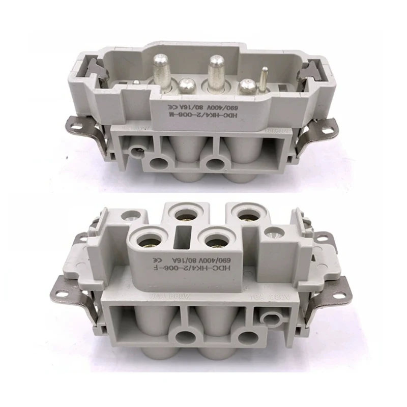 80A 4+2 пински Вметни конектор за тешка работа
